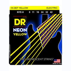 DR Hi-Def Neon Yellow Cordes Guitare Électrique Light 9-42