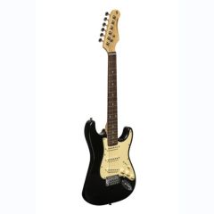 Stagg guitare électrique Standard "S" format 3-4SES-30 BK 3-4noir 