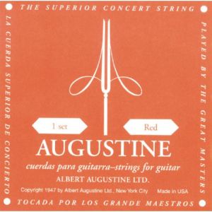 Augustine Jeu de cordes "Rouge" guitare classique Nylon clair