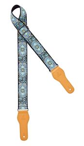 Ortega Courroie Guitare Coton Bleu