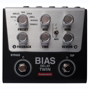 positief raster B-DELAY-TWIN pedaal bias delay twin