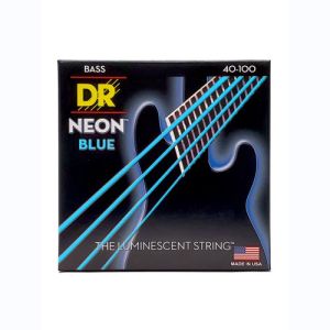 DR Hi-Def Neon Blue Cordes Basse Light 40-100