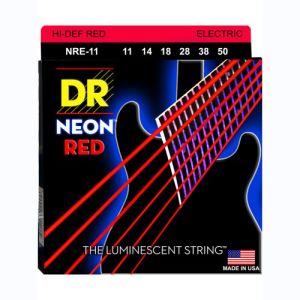 DR Hi-Def Neon Red Cordes Guitare Électrique Heavy 11-50