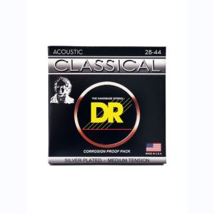 DR Classical Nylon Silver-Plated, Cordes Nylon Guitare Classique, Medium Tension 28-44