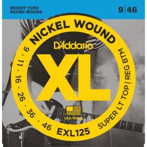 D'Addario EXL125 Super Light Top-Regular Bottom 9-46