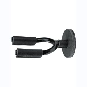 Levy's Stand mural en fer forgé noir avec protections en cuir noires