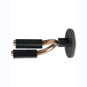 Levy's Stand mural en fer forgé laiton avec protections en cuir noires