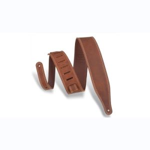 Levy's Sangle cuir avec surpiqûres Brown