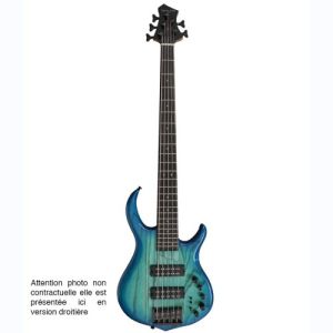 Marcus Miller basse électrique M5 Swamp Ash-5 TBL Trasparent Blue Gauchère V2.0