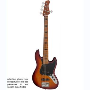 Marcus Miller jazz bass V5 ALDER-5 TS Tobacco Sunburst Fretless V2.0
