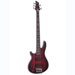 Schecter Hellraiser Extreme 5 gaucher Crimson Red Burst Satin