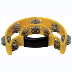 GEWA Tambourin Demi lune, 20 paires de cymbalettes  Jaune