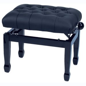 GEWA Banquette Deluxe XL Noir brillant imitation cuir noire