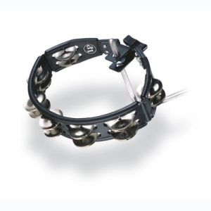 Latin Percussion Tambourins Cyclop sur support LP160 Cymbalettes acier, Noir