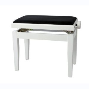 GEWA Banquette DeLuxe Blanc Brillant Cdt 2 Assise noire