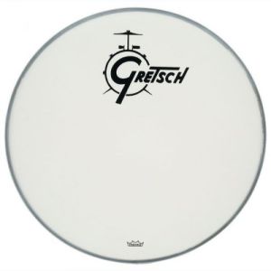 Gretsch Peau de grosse caisse Ambassador white coated  18''