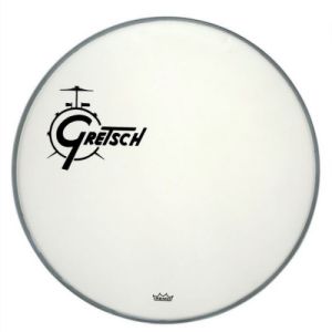 Gretsch Peau de grosse caisse Ambassador white coated  18''