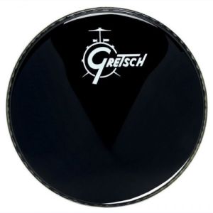 Gretsch Peau de grosse caisse Ambassador Ebony  24''