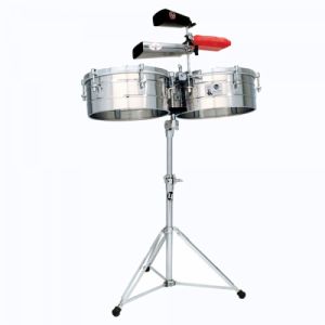Latin Percussion Timbales Tito Puente Stainless Steel LP257-S 14"-15"