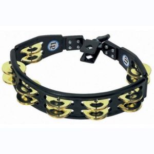 Latin Percussion Tambourins Cyclop sur support LP175 Cymbalettes laiton, Noir