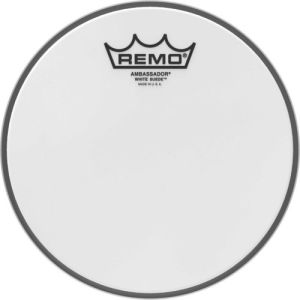 Remo 08'' White Suede Ambassador